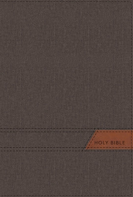 NIV, Thinline Bible, Large Print, Cloth Flexcover, Gray, Red Letter, Thumb Indexed, Comfort Print