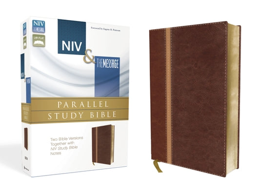 NIV, The Message, Parallel Study Bible, Leathersoft, Brown/Red: Two Bible Versions Together with NIV Study Bible Notes
